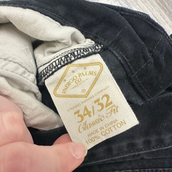 Indigo Palms Faded Black Mens 33x30 Classic Fit‎ Mid Rise Straight Denim Jeans - Picture 5 of 13
